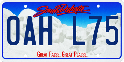 SD license plate 0AHL75