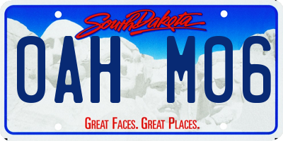 SD license plate 0AHM06