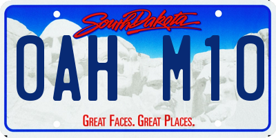 SD license plate 0AHM10