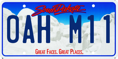 SD license plate 0AHM11