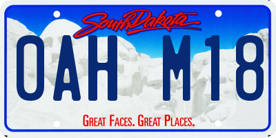 SD license plate 0AHM18