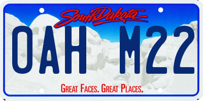 SD license plate 0AHM22