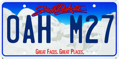 SD license plate 0AHM27