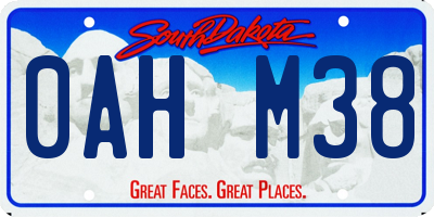 SD license plate 0AHM38