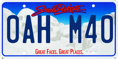 SD license plate 0AHM40