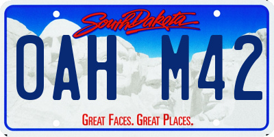 SD license plate 0AHM42