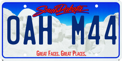 SD license plate 0AHM44