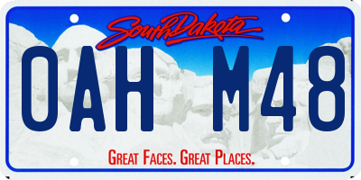SD license plate 0AHM48