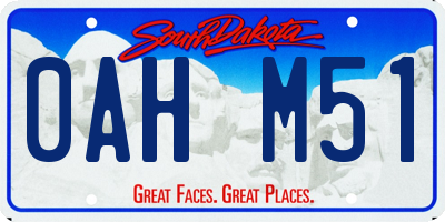 SD license plate 0AHM51