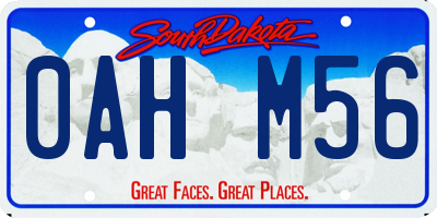 SD license plate 0AHM56