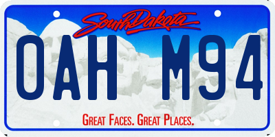 SD license plate 0AHM94