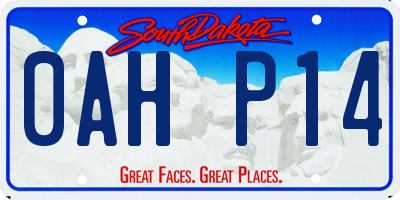 SD license plate 0AHP14