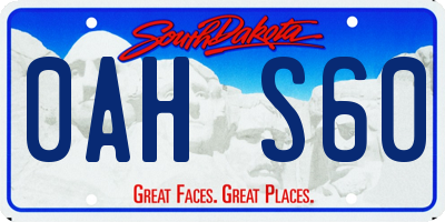 SD license plate 0AHS60