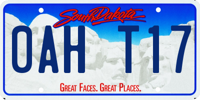 SD license plate 0AHT17