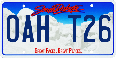 SD license plate 0AHT26