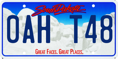 SD license plate 0AHT48