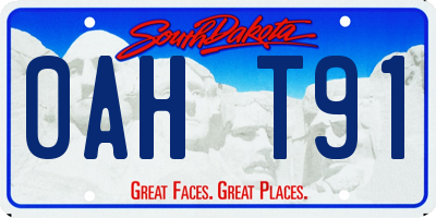 SD license plate 0AHT91