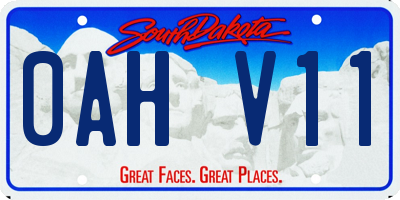 SD license plate 0AHV11