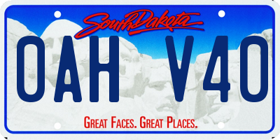 SD license plate 0AHV40