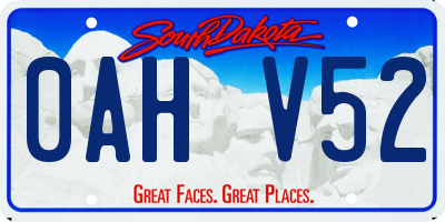 SD license plate 0AHV52