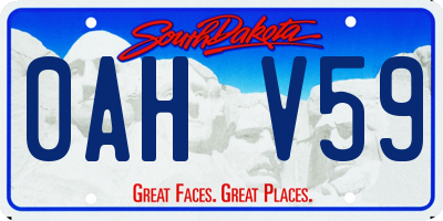 SD license plate 0AHV59