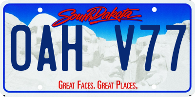 SD license plate 0AHV77