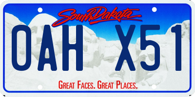 SD license plate 0AHX51