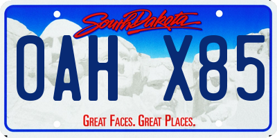 SD license plate 0AHX85