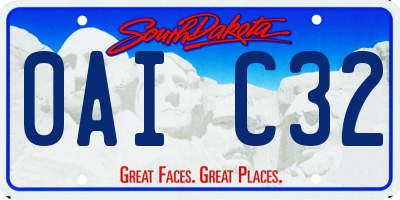 SD license plate 0AIC32