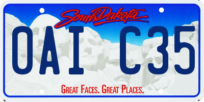 SD license plate 0AIC35