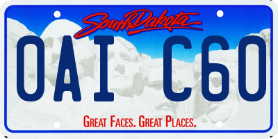 SD license plate 0AIC60