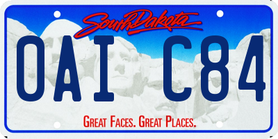 SD license plate 0AIC84