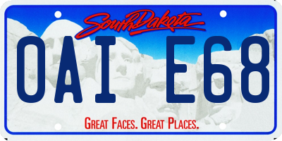 SD license plate 0AIE68