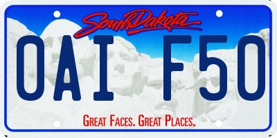 SD license plate 0AIF50