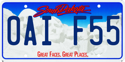 SD license plate 0AIF55