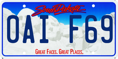 SD license plate 0AIF69