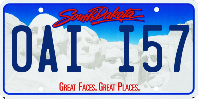 SD license plate 0AII57