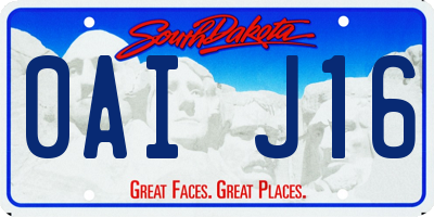 SD license plate 0AIJ16