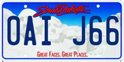 SD license plate 0AIJ66