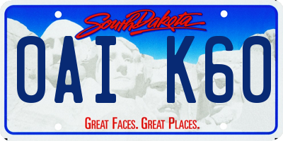 SD license plate 0AIK60