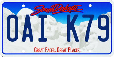 SD license plate 0AIK79