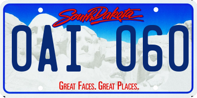 SD license plate 0AIO60