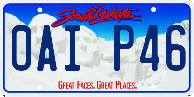 SD license plate 0AIP46