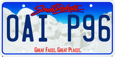 SD license plate 0AIP96