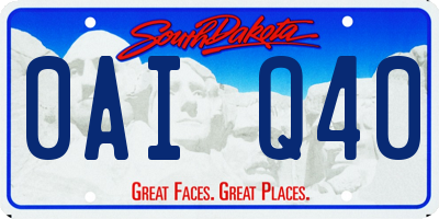 SD license plate 0AIQ40