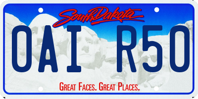 SD license plate 0AIR50