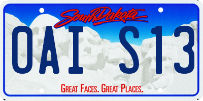 SD license plate 0AIS13