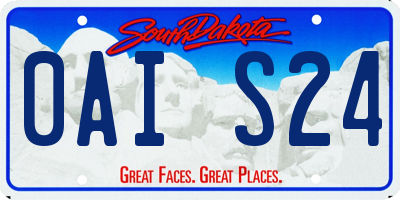 SD license plate 0AIS24