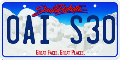 SD license plate 0AIS30