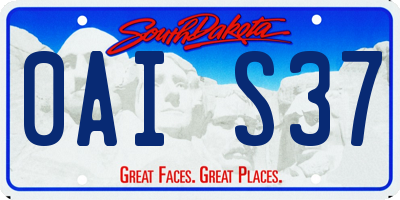 SD license plate 0AIS37